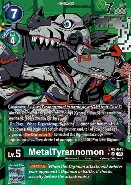 MetalTyrannomon (EX9 - 043) (V.2)⁣ - Versus Monsters⁣ (Alternative Art)⁣ [043] - El Duelista