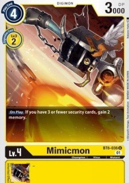 Mimicmon (BT6 - 036)⁣ - Double Diamond⁣ (Uncommon)⁣ [BT6 - 036] - El Duelista