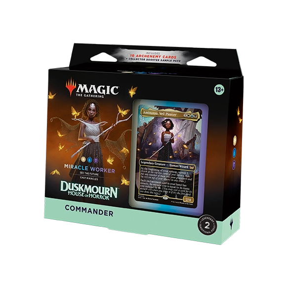 Magic: The Gathering—Duskmourn: House of Horror: Miracle Worker Commander Deck, caja sellada