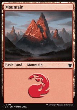 Mountain (V.1)⁣ - Magic: The Gathering Foundations⁣ (Land)⁣ [278] - El Duelista