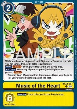 Music of the Heart (BT22 - 097)⁣ - Cyber Eden⁣ (Common)⁣ [097] - El Duelista