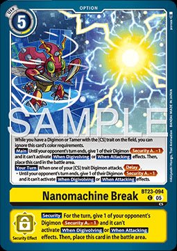 Nanomachine Break (BT23 - 094) - Hackers' Slumber (Common) [BT - 23 - 094] - El Duelista