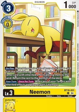 Neemon (BT18 - 031)⁣ - Special Booster Ver 2.0⁣ (Common)⁣ [031] - El Duelista