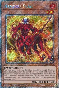 Nemeses Flag (V.4 - Platinum Secret Rare)⁣ - Quarter Century Bonanza⁣ (Platinum Secret Rare)⁣ [024] - El Duelista