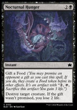 Nocturnal Hunger⁣ - Bloomburrow⁣ (Common)⁣ [102] - El Duelista