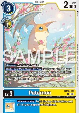 Patamon (BT16 - 016)⁣ - Beginning Observer⁣ (Common)⁣ [016] - El Duelista