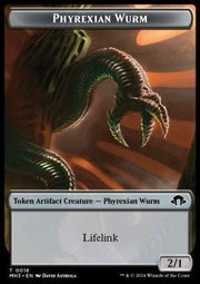 Phyrexian Wurm Token (Artifact 2/1 Lifelink)⁣ - Modern Horizons 3: Tokens⁣ (Token)⁣ [T18] - El Duelista