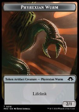 Phyrexian Wurm Token (Artifact 2/1 Lifelink)⁣ - Modern Horizons 3: Tokens⁣ (Token)⁣ [T18] - El Duelista