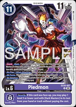 Piedmon (EX10 - 057) (V.1) - Sinister Order (Rare) [057] - El Duelista
