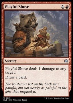 Playful Shove⁣ - Bloomburrow⁣ (Uncommon)⁣ [145] - El Duelista