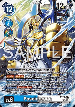 Poseidomon (BT23 - 024) (V.1) - Hackers' Slumber (Super Rare) [BT - 23 - 024] - El Duelista