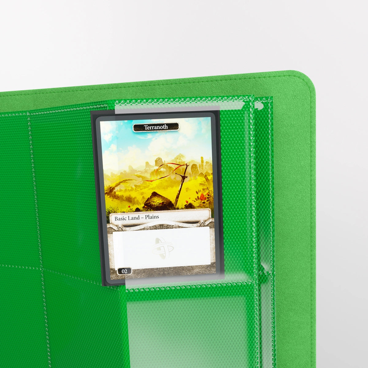 Álbum Gamegenic Prime 24-Pocket — Verde — interior y bolsillos
