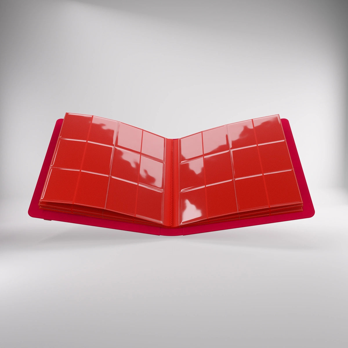 Álbum Gamegenic Prime 24-Pocket — Rojo — interior con cartas