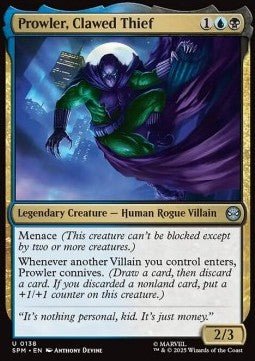 Prowler, Clawed Thief - Magic: The Gathering | Marvel's Spider - Man (Uncommon) [SPM - 138] - El Duelista