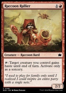 Raccoon Rallier⁣ - Bloomburrow⁣ (Common)⁣ [148] - El Duelista
