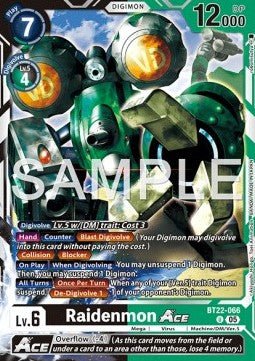 Raidenmon Ace (BT22 - 066)⁣ - Cyber Eden⁣ (Uncommon)⁣ [066] - El Duelista