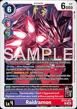 Raidramon (BT24 - 071) - Time Stranger (Rare) [BT - 24 - 071] - El Duelista