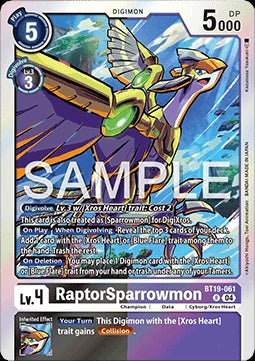 RaptorSparrowmon (BT19 - 061)⁣ - Special Booster Ver 2.5⁣ (Rare)⁣ [BT19 - 061] - El Duelista