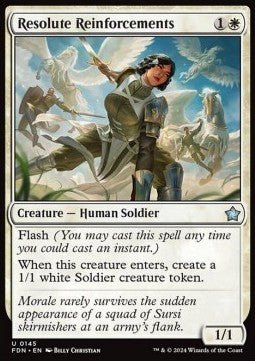 Resolute Reinforcements - Magic: The Gathering Foundations (Uncommon) [FDN - 145] - El Duelista