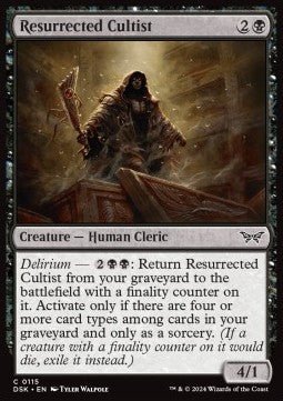 Resurrected Cultist⁣ - Duskmourn: House of Horror⁣ (Common)⁣ [115] - El Duelista