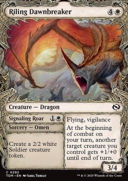 Riling Dawnbreaker // Signaling Roar⁣ - Tarkir: Dragonstorm: Extras⁣ (Common)⁣ [292] - El Duelista