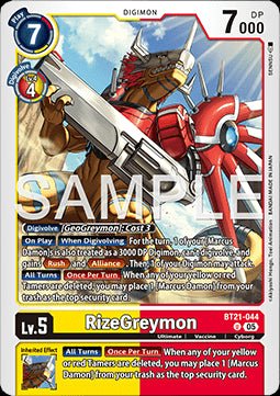 RizeGreymon (BT21 - 044)⁣ - World Convergence⁣ (Uncommon)⁣ [044] - El Duelista