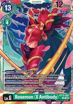 Rosemon (X Antibody) (BT15 - 054) - Exceed Apocalypse (Rare) [BT - 15 - 054] - El Duelista