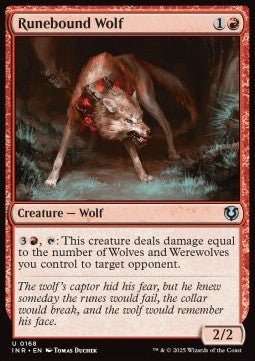 Runebound Wolf⁣ - Innistrad Remastered⁣ (Uncommon)⁣ [168] - El Duelista