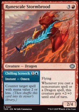 Runescale Stormbrood // Chilling Screech⁣ - Tarkir: Dragonstorm⁣ (Uncommon)⁣ [221] - El Duelista