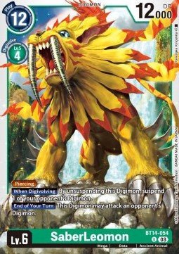 SaberLeomon (BT14 - 054)⁣ - Blast Ace⁣ (Uncommon)⁣ [054] - El Duelista