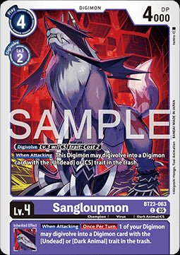Sangloupmon (BT23 - 063) - Hackers' Slumber (Common) [BT - 23 - 063] - El Duelista