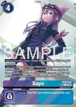 Sayo (BT22 - 102) (V.2)⁣ - Cyber Eden⁣ (Alternative Art)⁣ [102] - El Duelista