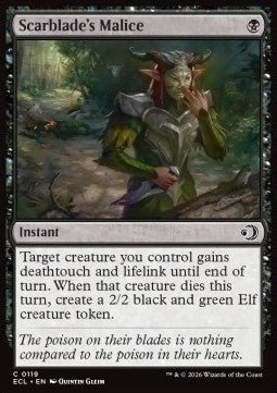 Scarblade's Malice - Lorwyn Eclipsed (Common) [ECL - 119] - El Duelista