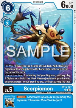Scorpiomon (BT15 - 027)⁣ - Exceed Apocalypse⁣ (Common)⁣ [027] - El Duelista