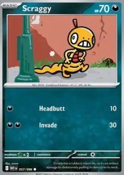 Scraggy⁣ - White Flare⁣ (Common)⁣ [057] - El Duelista