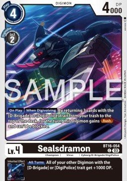 Sealsdramon (BT16 - 054)⁣ - Beginning Observer⁣ (Common)⁣ [054] - El Duelista