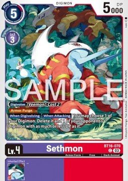 Sethmon (BT16 - 070)⁣ - Beginning Observer⁣ (Common)⁣ [070] - El Duelista