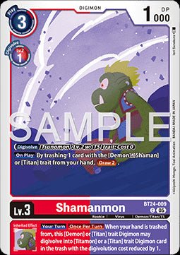 Shamanmon (BT24 - 009) - Time Stranger (Common) [BT - 24 - 009] - El Duelista