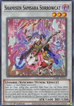 Shamisen Samsara Sorrowcat⁣ - Darkwing Blast⁣ (Super Rare)⁣ [044] - El Duelista
