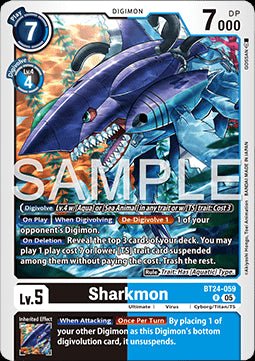 Sharkmon (BT24 - 059) - Time Stranger (Rare) [BT - 24 - 059] - El Duelista