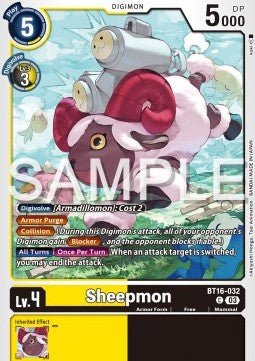 Sheepmon (BT16 - 032)⁣ - Beginning Observer⁣ (Common)⁣ [032] - El Duelista