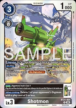 Shotmon (BT21 - 054)⁣ - World Convergence⁣ (Rare)⁣ [054] - El Duelista