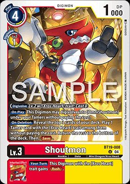 Shoutmon (BT19 - 008)⁣ - Special Booster Ver 2.5⁣ (Uncommon)⁣ [BT19 - 008] - El Duelista