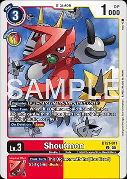 Shoutmon (BT21 - 011)⁣ - World Convergence⁣ (Uncommon)⁣ [011] - El Duelista