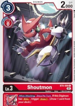 Shoutmon (BT6 - 008)⁣ - Double Diamond⁣ (Common)⁣ [BT6 - 008] - El Duelista