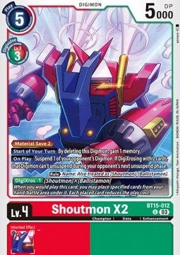 Shoutmon X2 (BT15 - 012)⁣ - Exceed Apocalypse⁣ (Uncommon)⁣ [012] - El Duelista