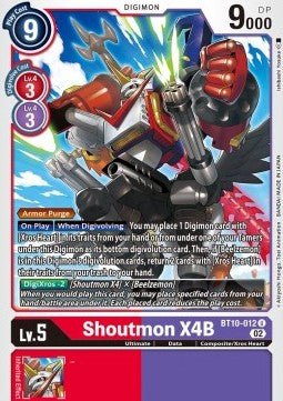 Shoutmon X4B (BT10 - 012)⁣ - Xros Encounter⁣ (Uncommon)⁣ [012] - El Duelista