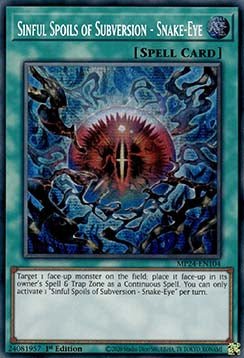 Sinful Spoils of Subversion - Snake - Eye - 25th Anniversary Tin: Dueling Mirrors (Secret Rare) [MP24 - 104] - El Duelista