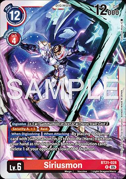 Siriusmon (BT21 - 028)⁣ - World Convergence⁣ (Rare)⁣ [028] - El Duelista