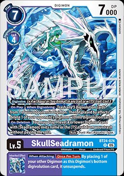 SkullSeadramon (BT24 - 074) - Time Stranger (Rare) [BT - 24 - 074] - El Duelista
